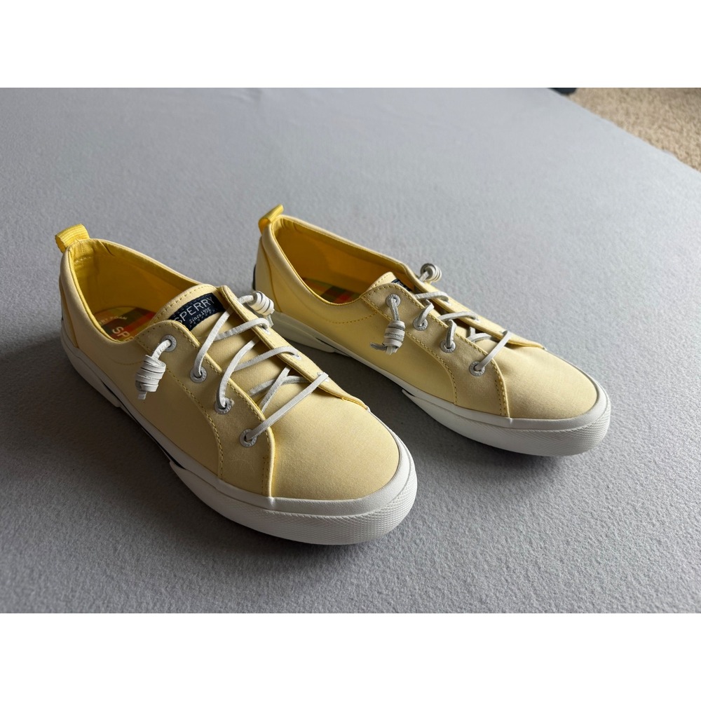 Sperry Crest Vibe Yellow Canvas Sneakers Womens 9.5  Low Top Shoes - Picture 3 of 8